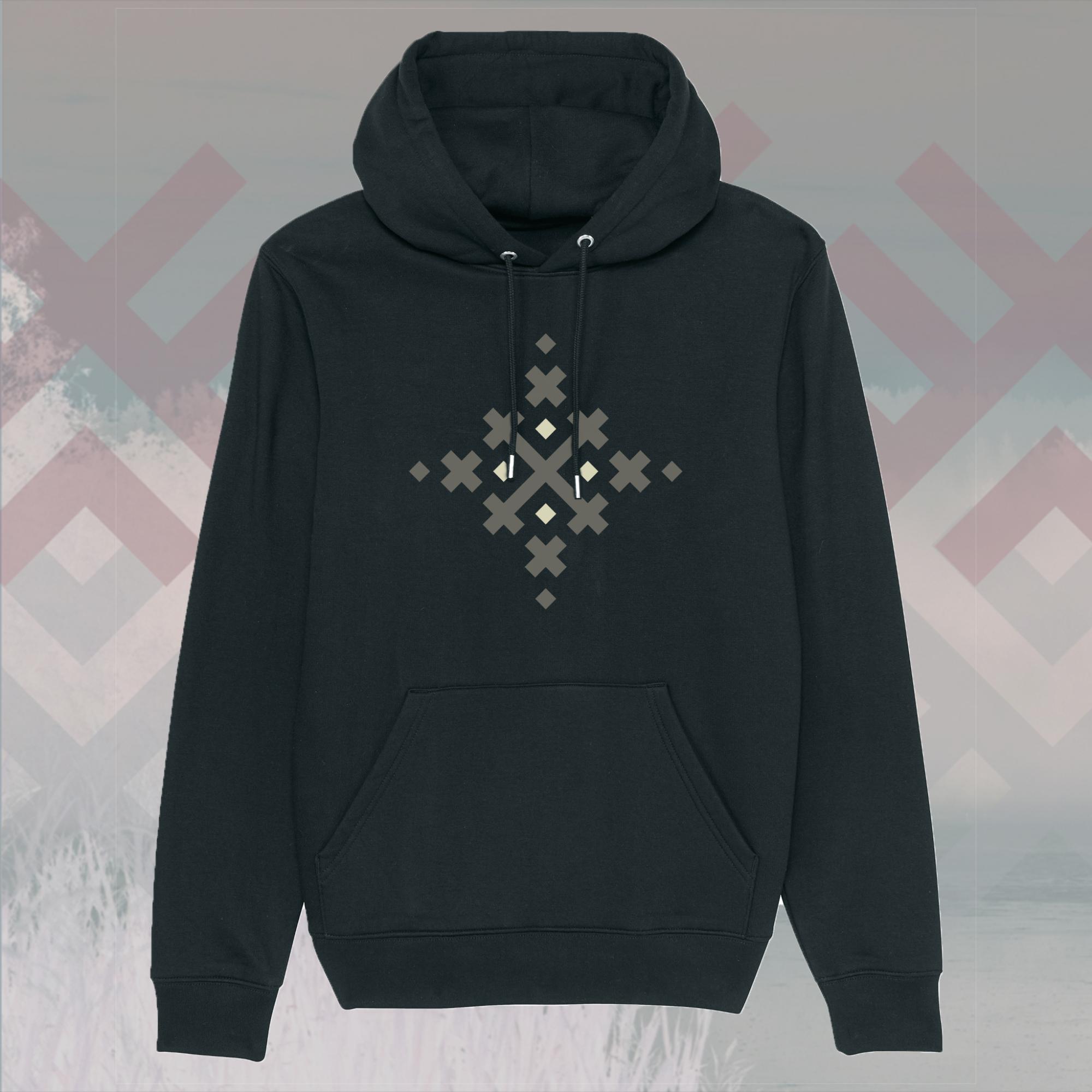 Baltiškų ženklų džemperis: Maros kryžius (unisex)