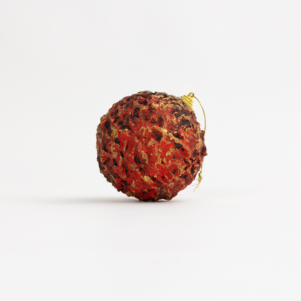 Kalėdų eglutės žaisliukai „Rojo oscuro“ (8 cm) - 2 vnt.