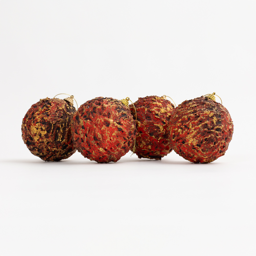 Kalėdų eglutės žaisliukai „Rojo oscuro“ (8 cm) - 2 vnt.