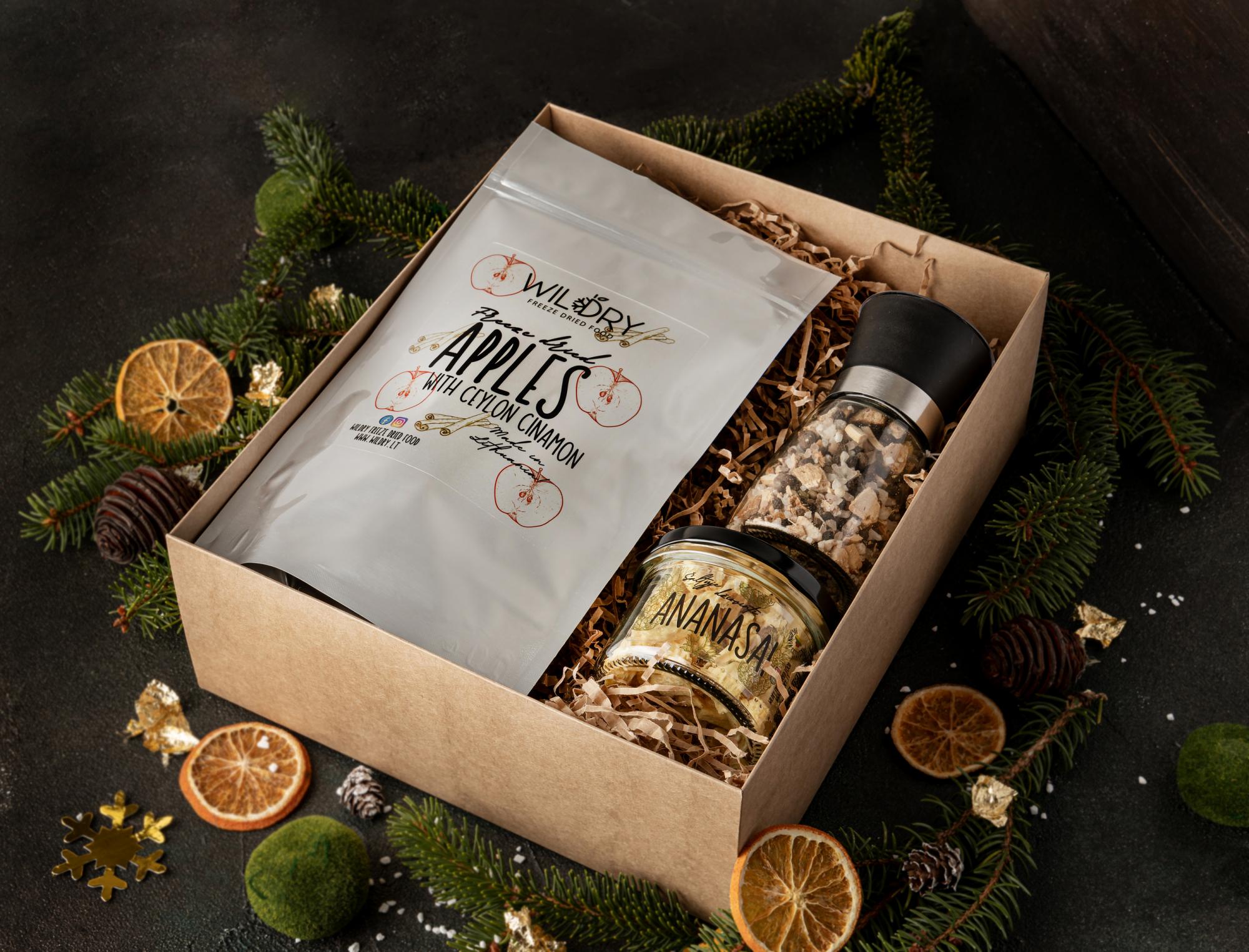Liofilizuotų produktų dovanų rinkinys „Cinamoninės Kalėdos“