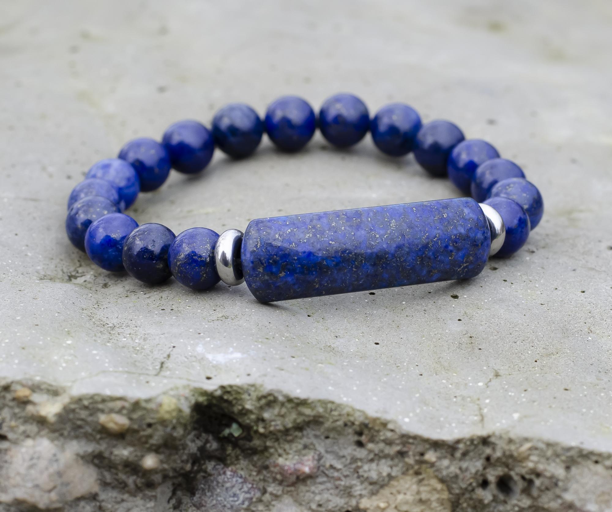 Natūralaus Lapis Lazuli apyrankė