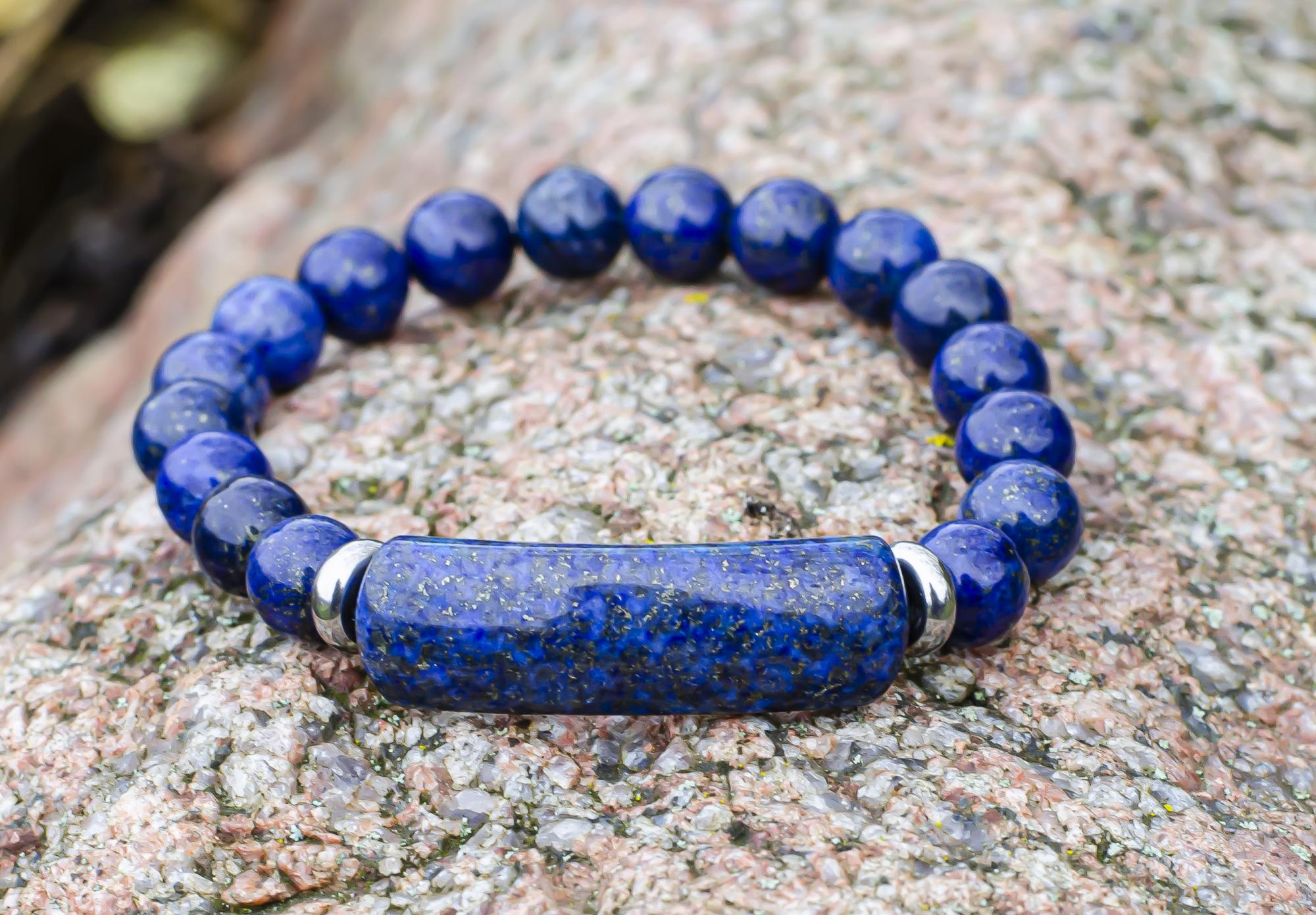 Natūralaus Lapis Lazuli apyrankė