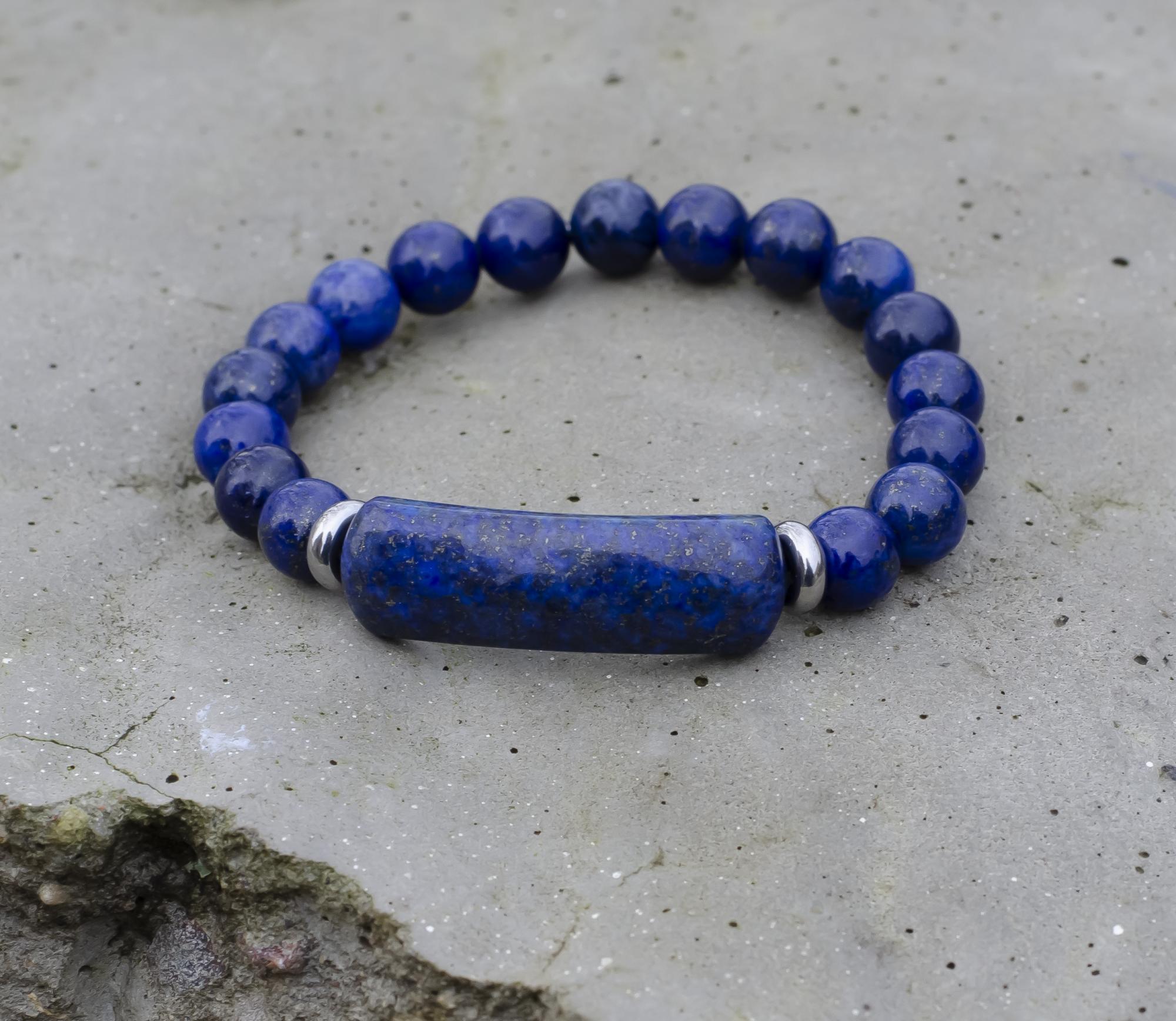 Natūralaus Lapis Lazuli apyrankė