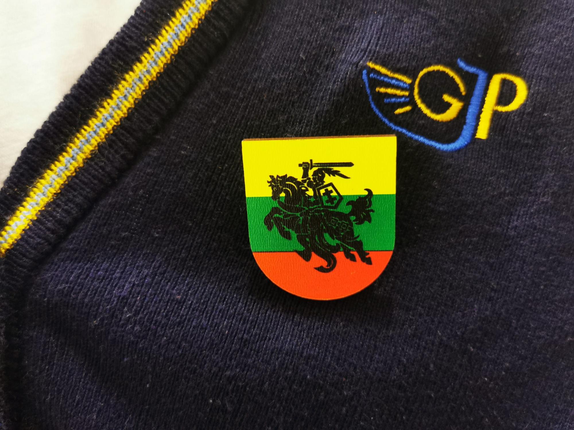 5 vnt. Įsegamų ženkliukų „Lietuva 9”