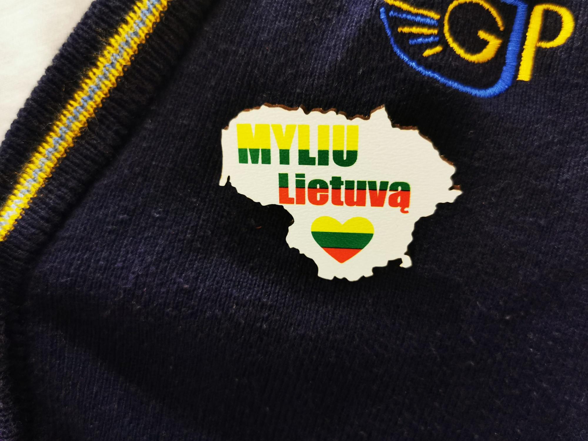 5 vnt. Įsegamų ženkliukų „Lietuva 19”