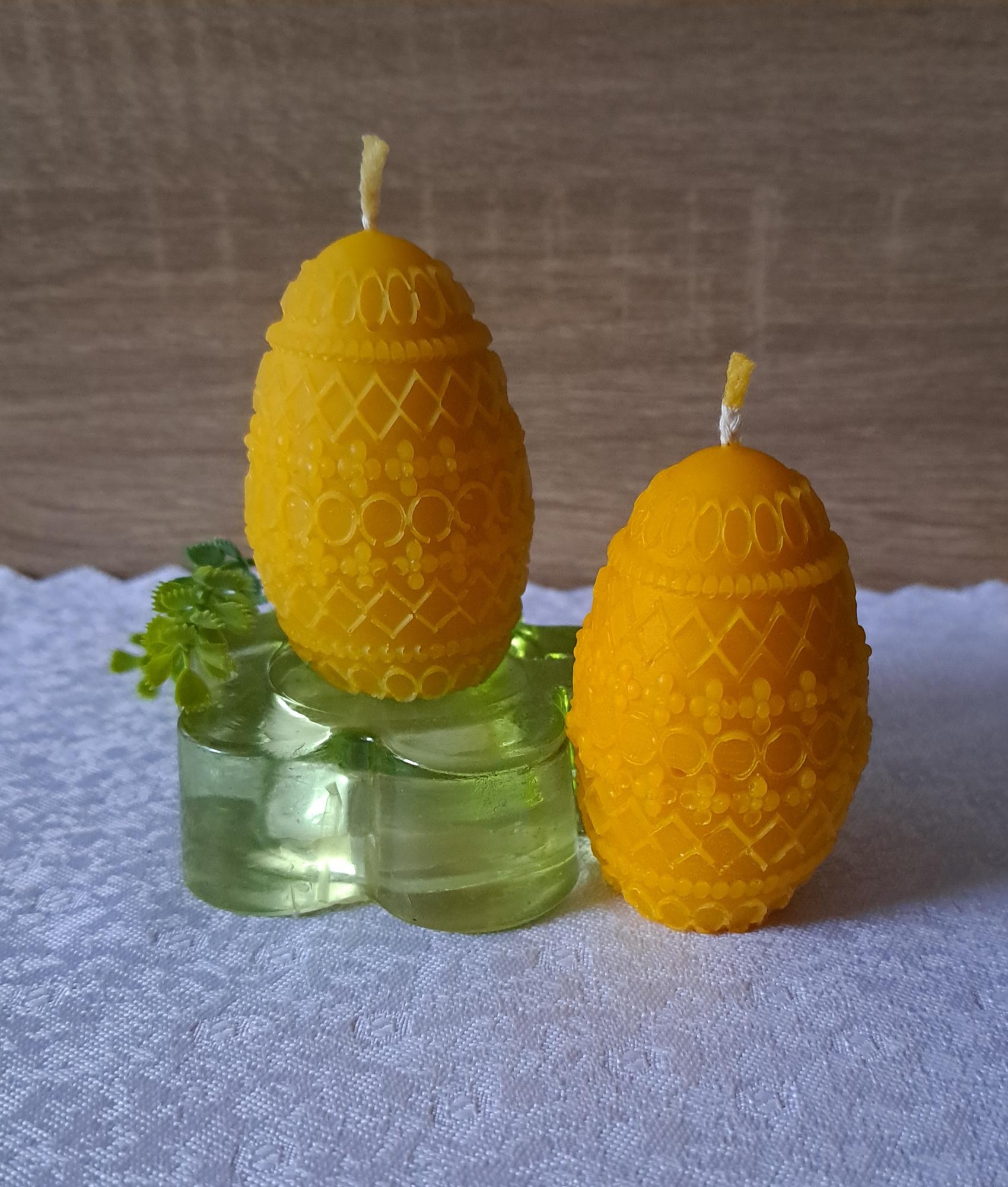 Bičių vaško žvakė Kiaušinis Ornamentas