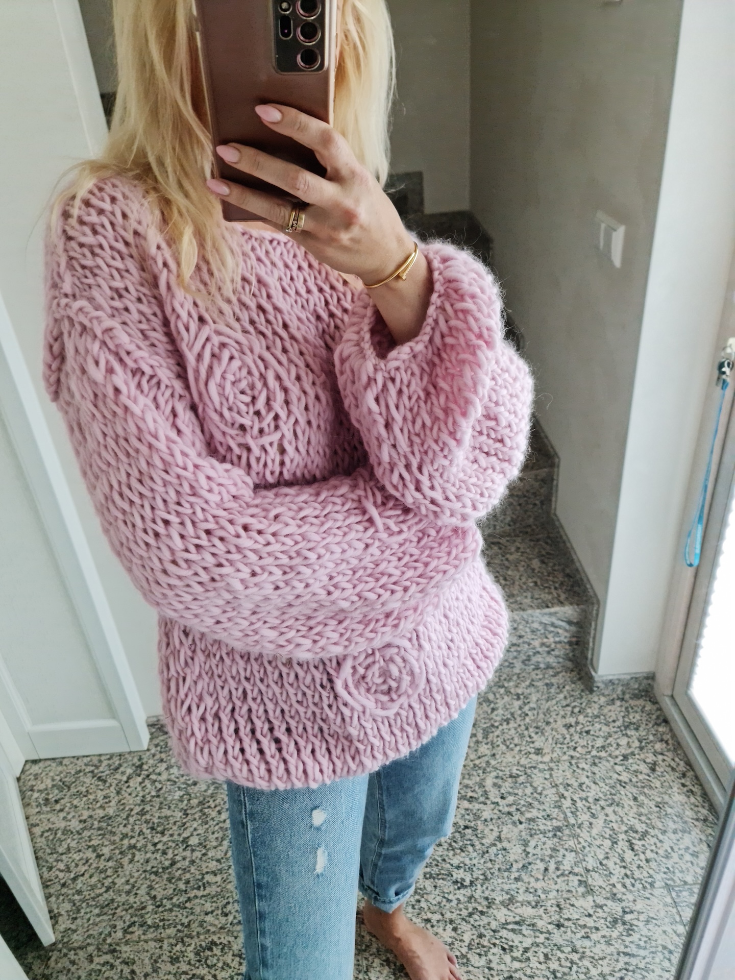 Megztinis Pink Rose