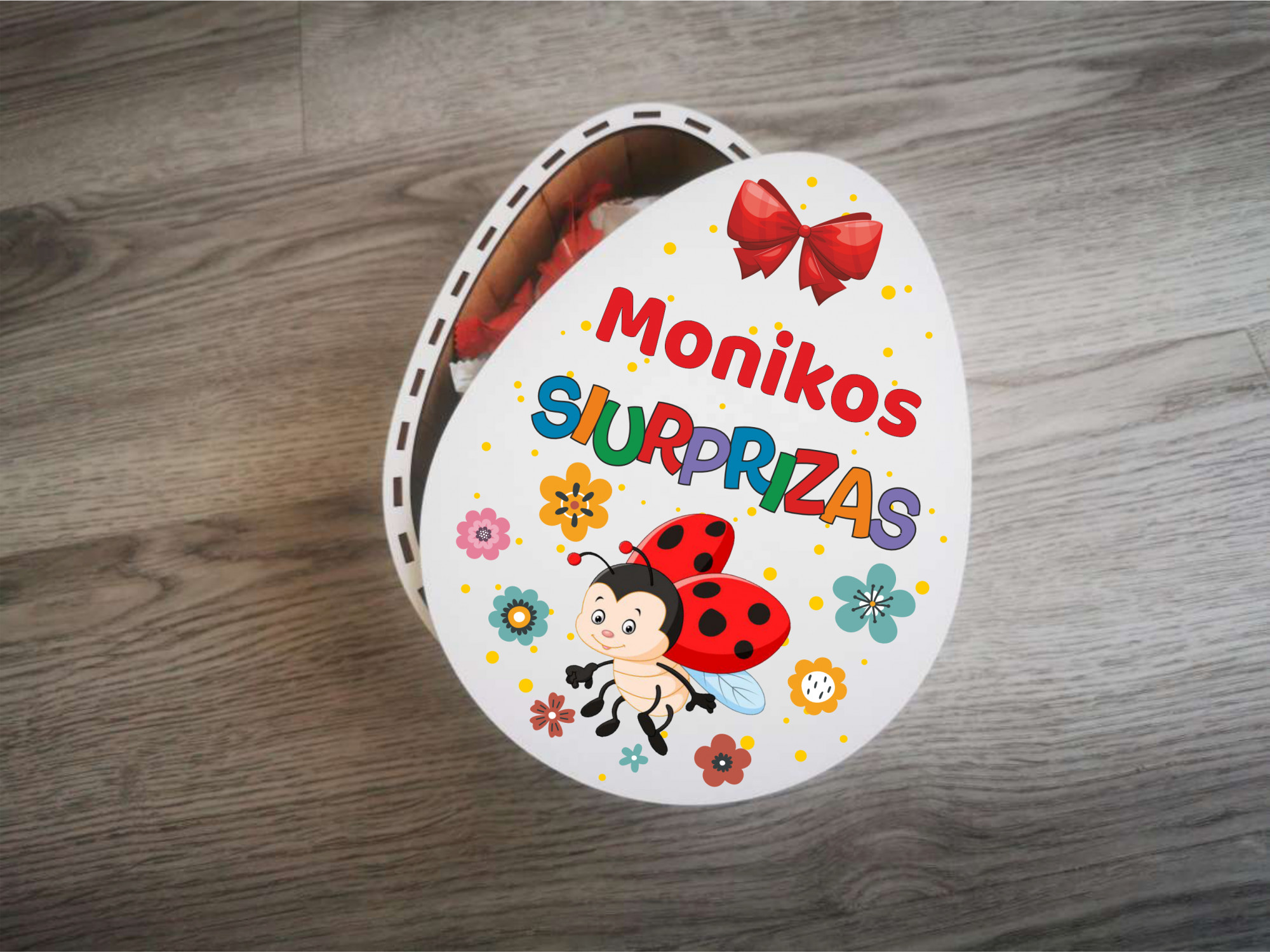 Vardinė Dėžutė „Siurprizas su boružėle”