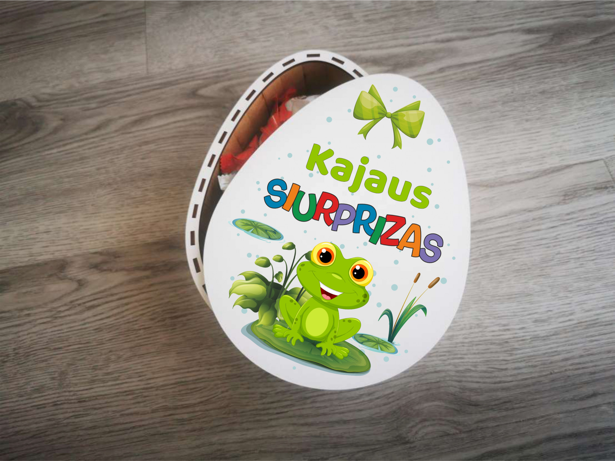 Vardinė Dėžutė „Siurprizas su varlyte”