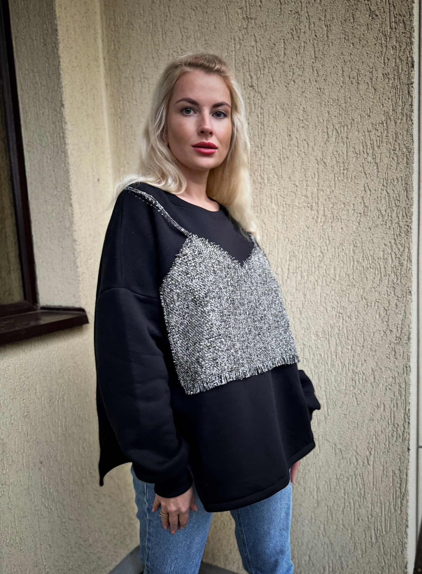 Džemperis „CropTop“ Black
