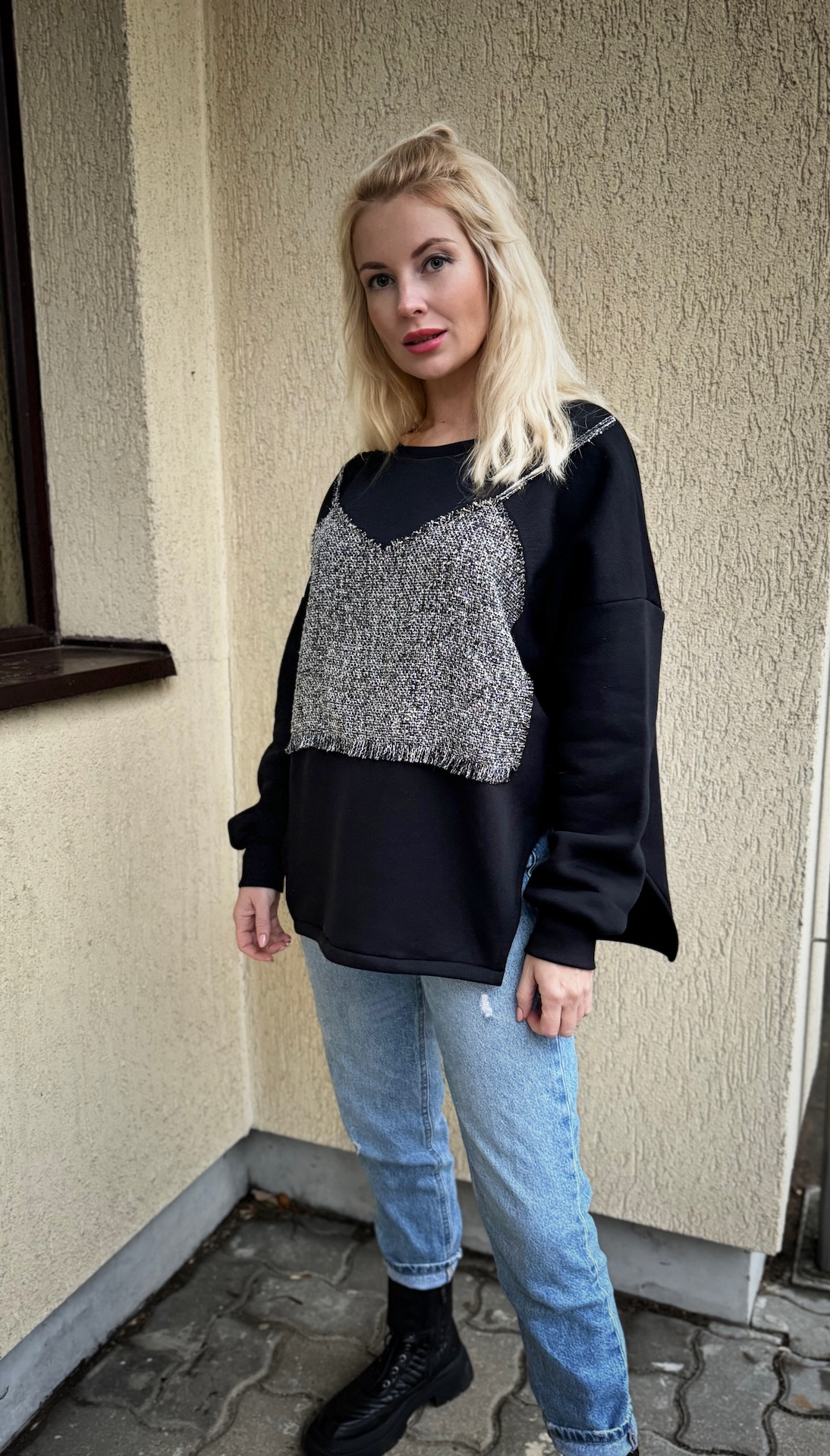 Džemperis „CropTop“ Black