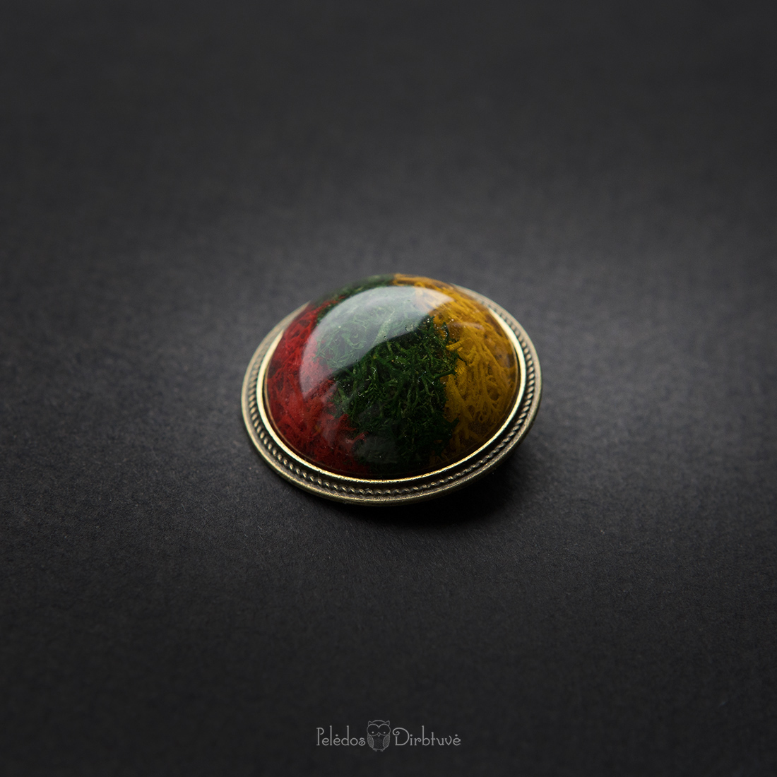 Sagė „Mūsų Trispalvė“ (37mm) (Žalvario spalvos rėmelis)