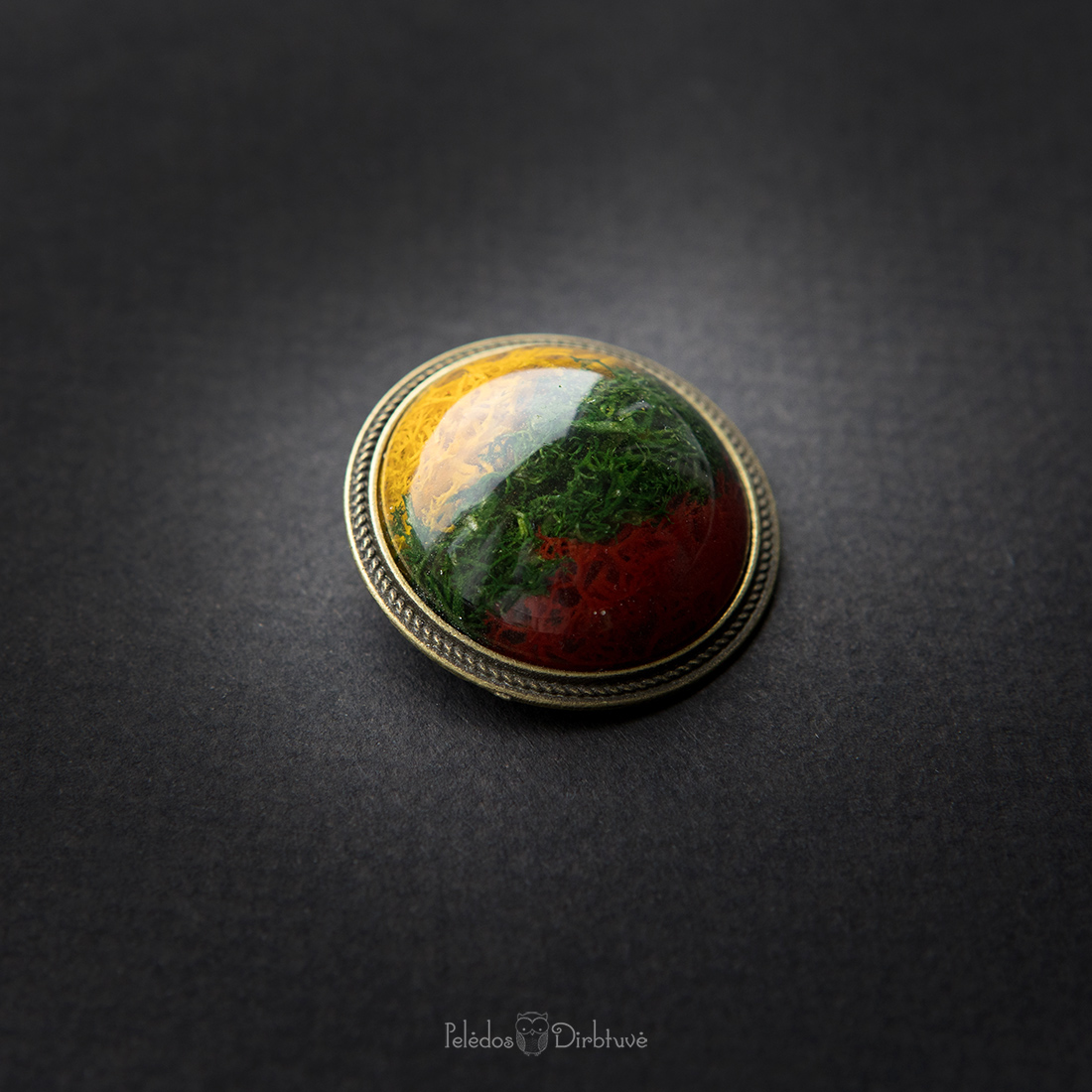 Sagė „Mūsų Trispalvė“ (37mm) (Žalvario spalvos rėmelis)