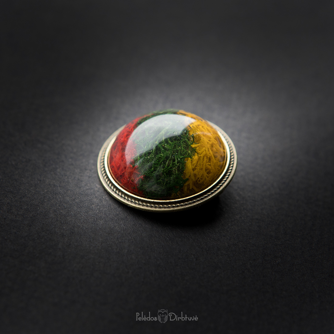 Sagė „Mūsų Trispalvė“ (37mm) (Žalvario spalvos rėmelis)