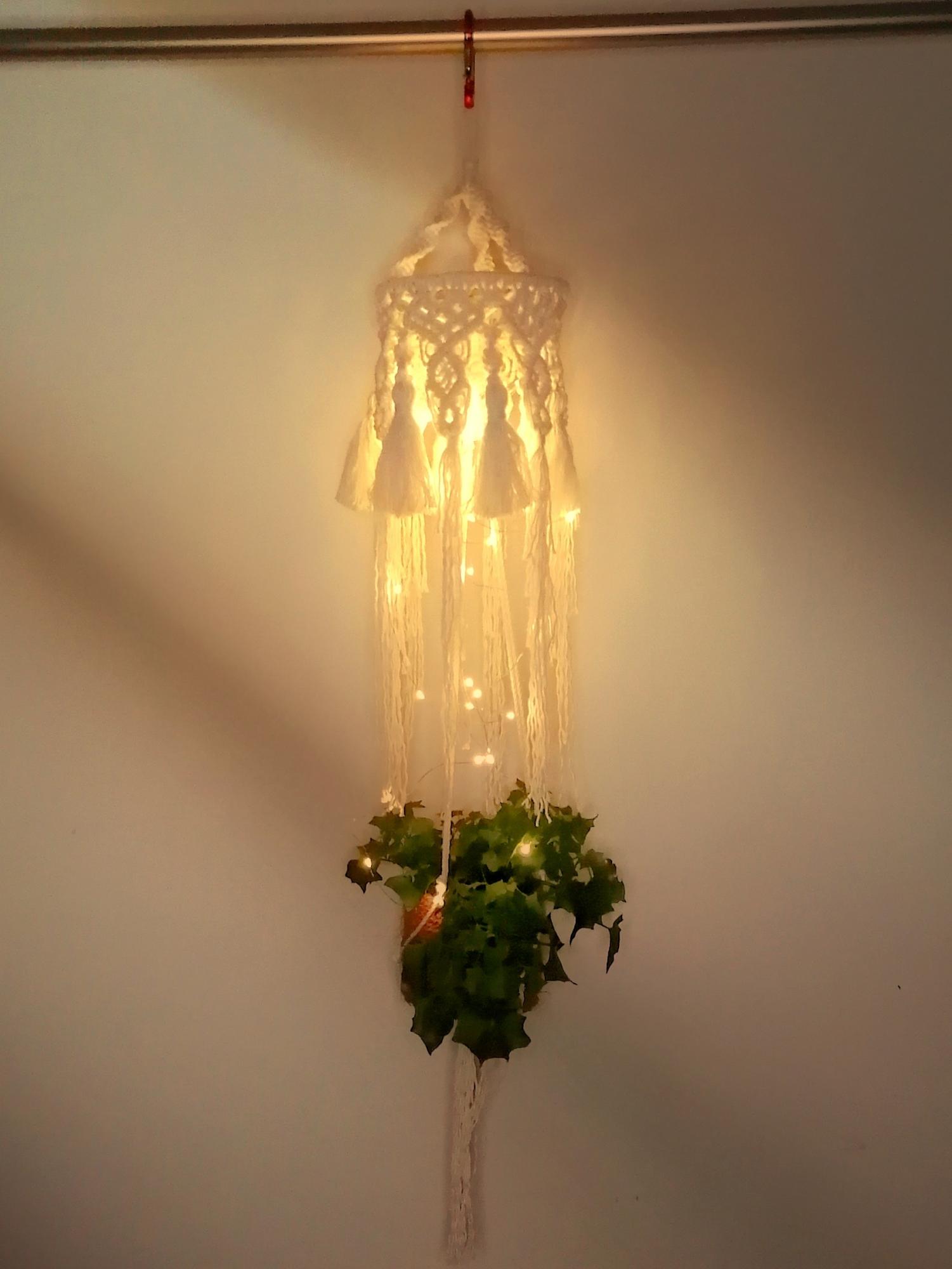 Macrame žibintas - Gėlių vazos laikiklis