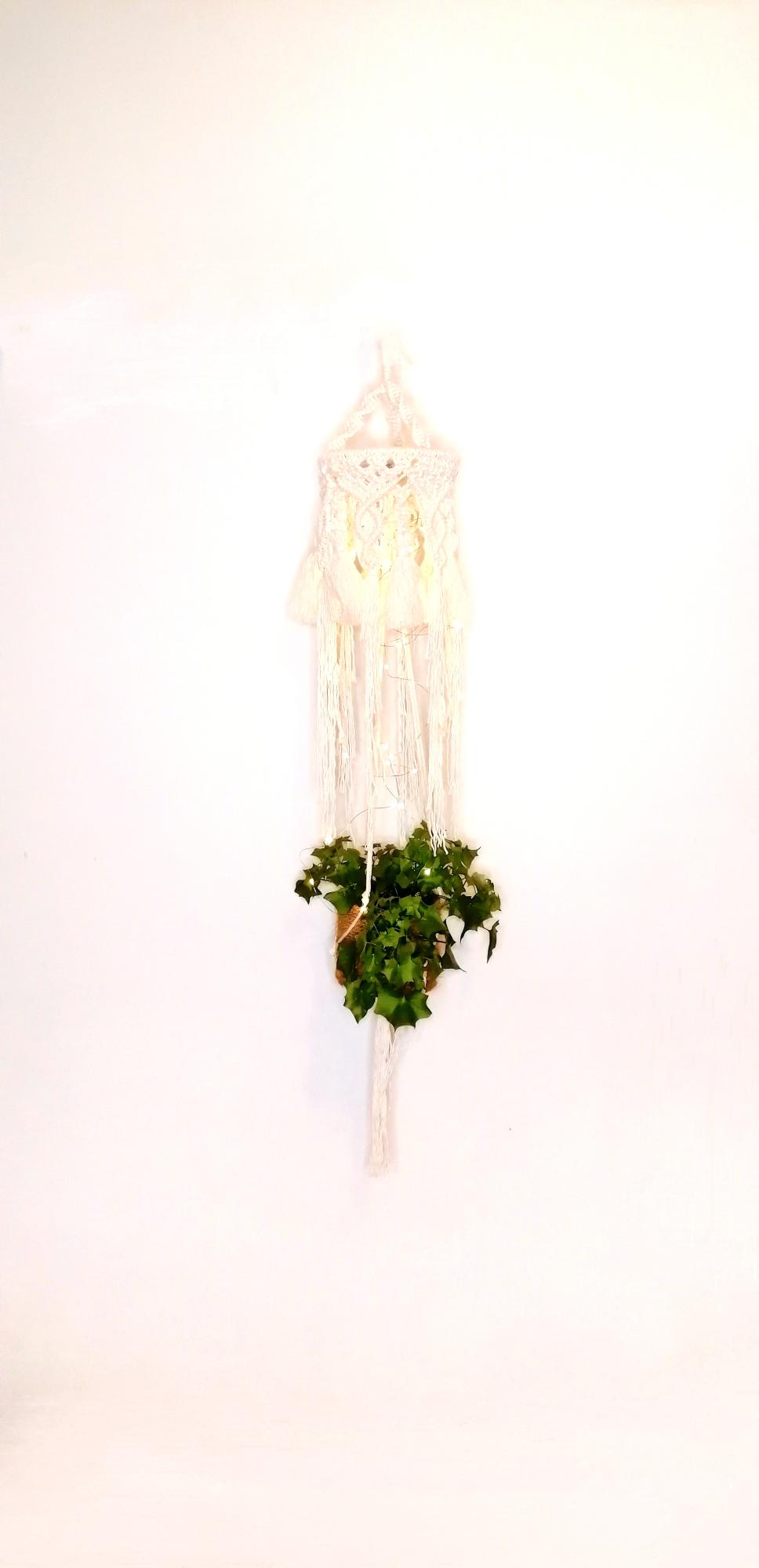 Macrame žibintas - Gėlių vazos laikiklis