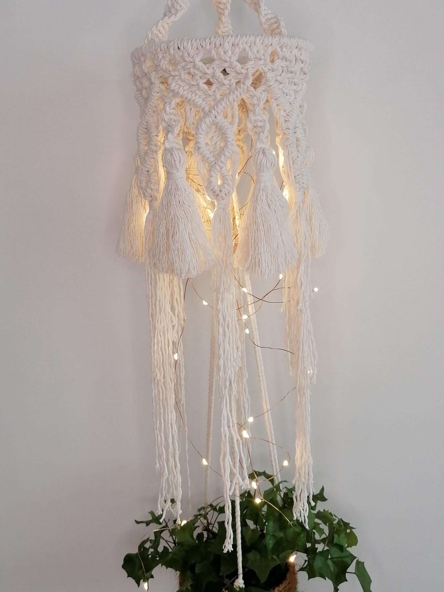 Macrame žibintas - Gėlių vazos laikiklis
