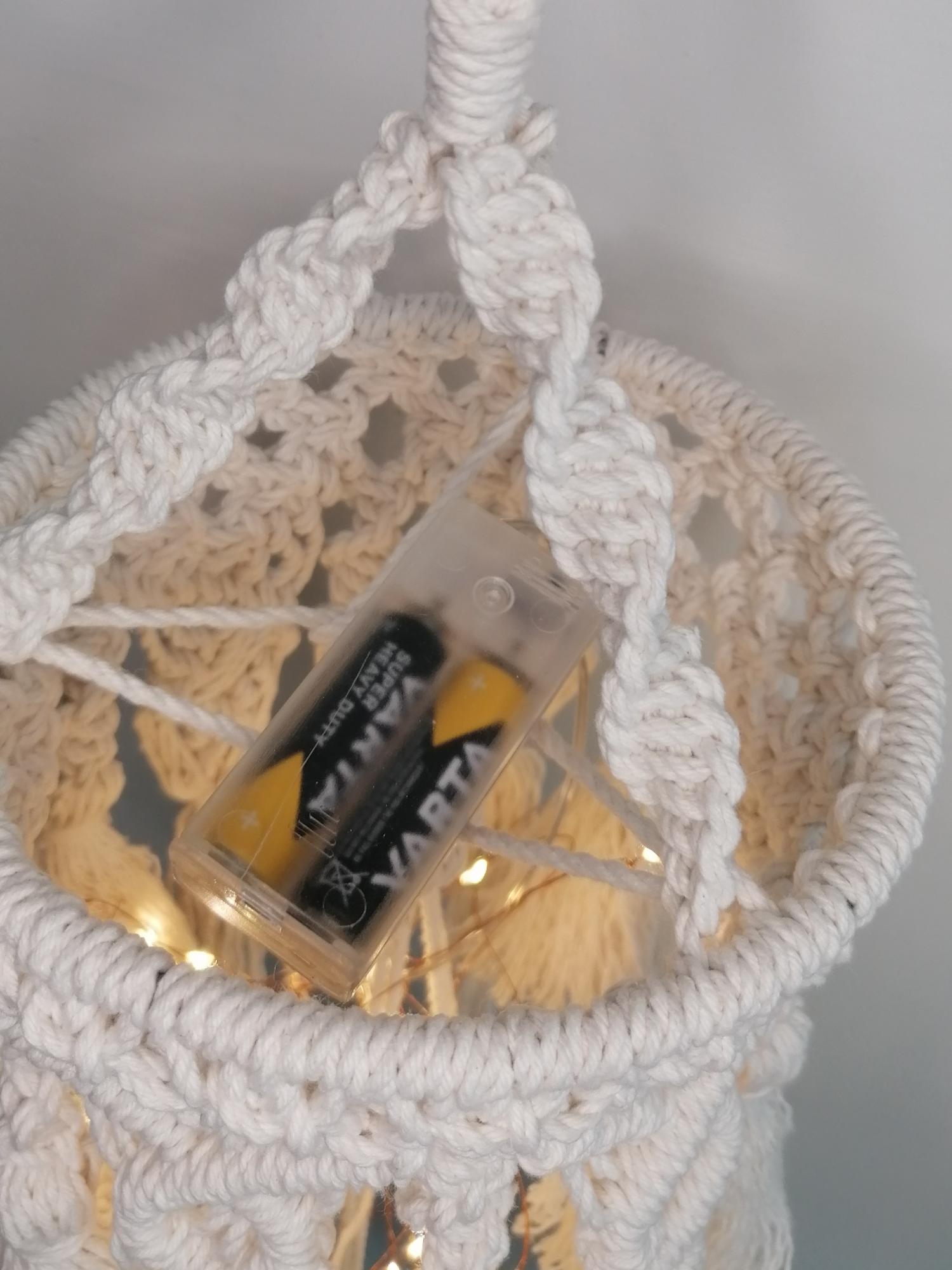 Macrame žibintas - Gėlių vazos laikiklis