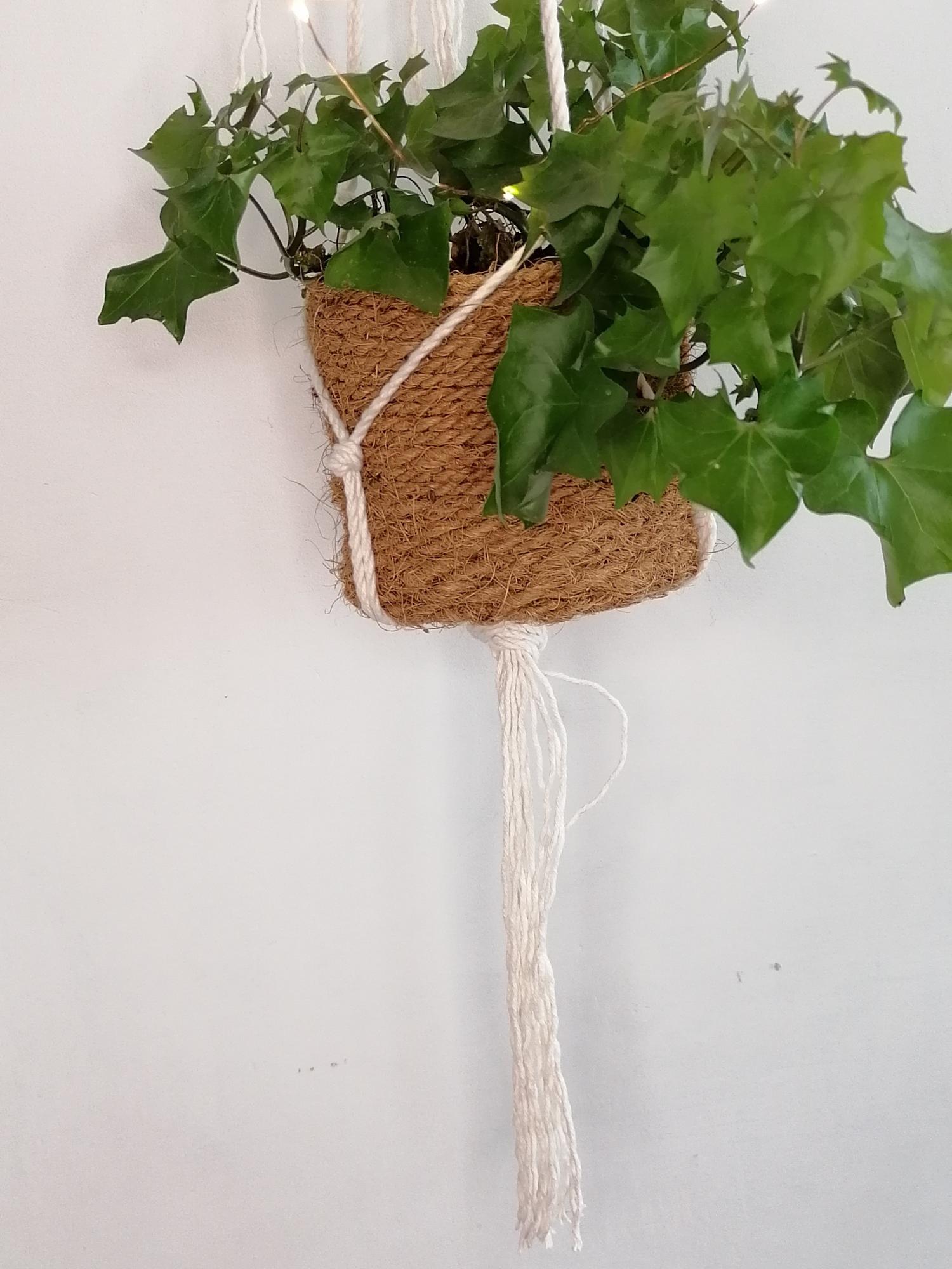 Macrame žibintas - Gėlių vazos laikiklis
