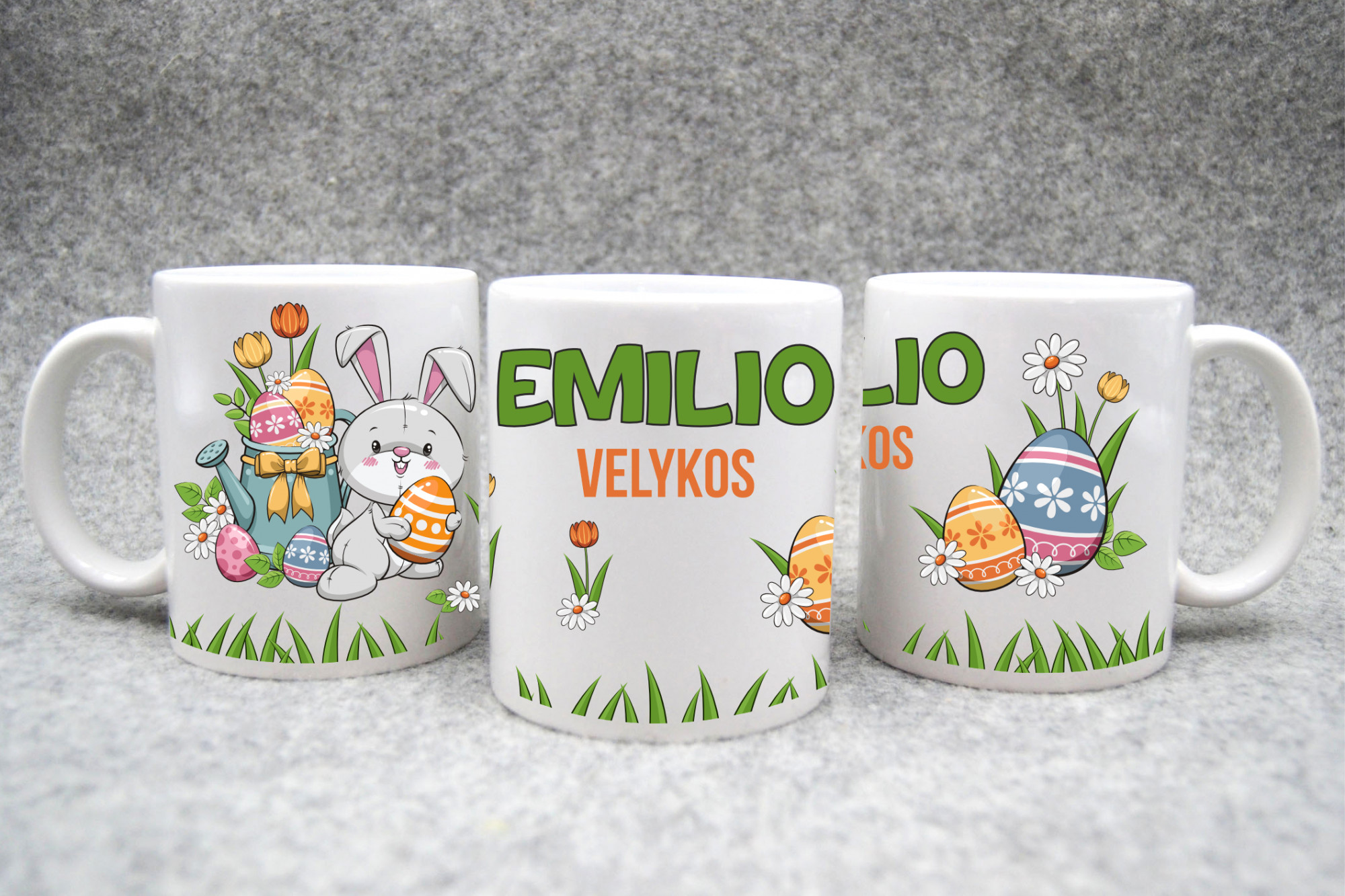 Spalvotas puodelis „Velykos”