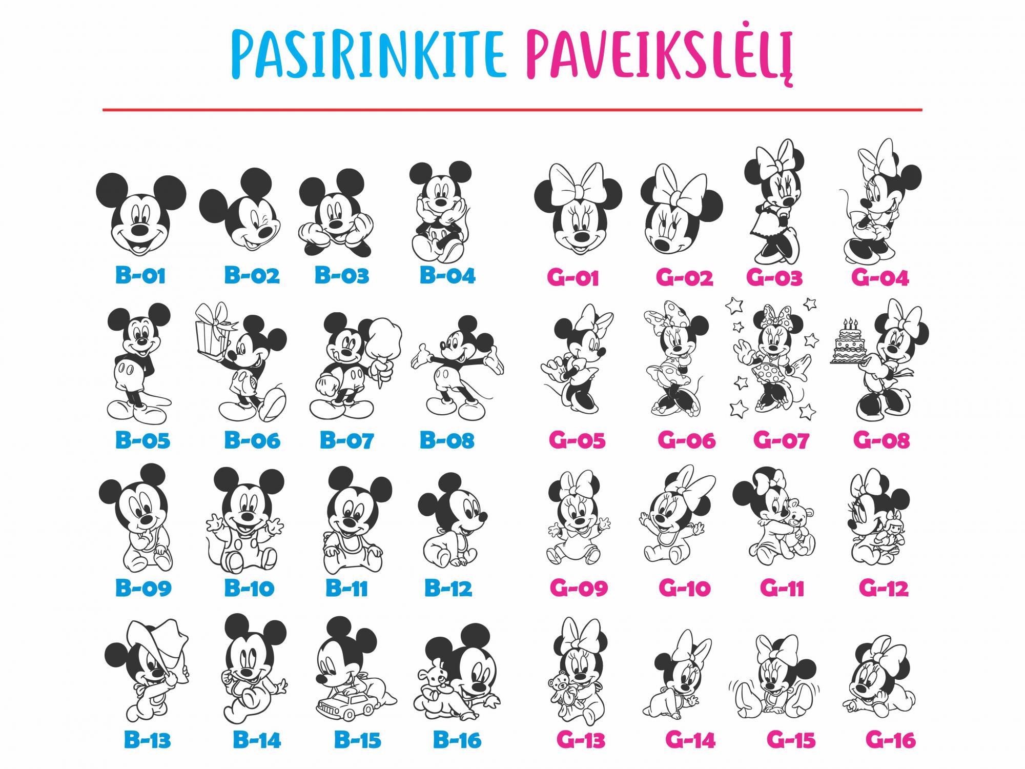 Vaikiškas rinkinukas su Mikiu