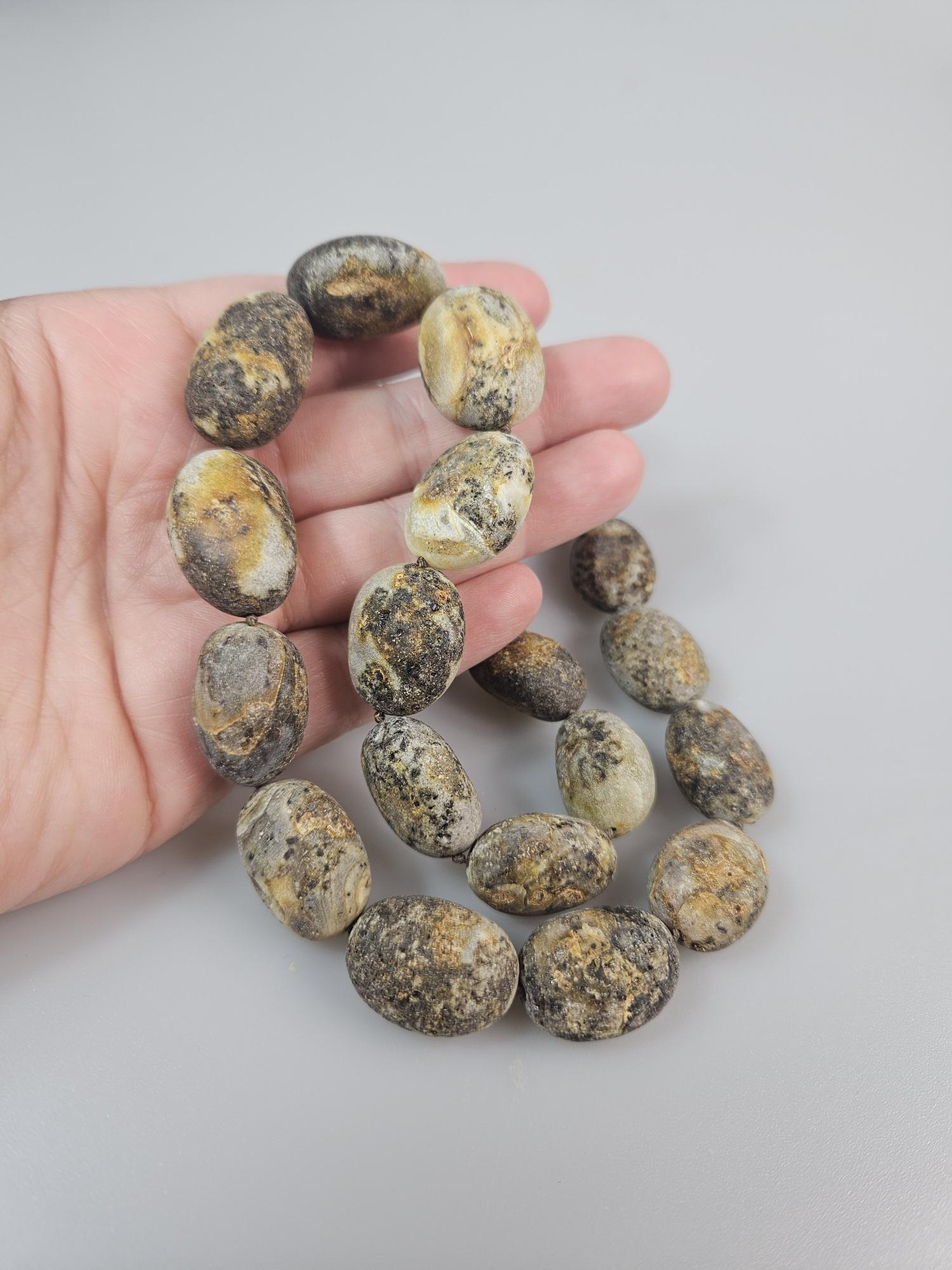 Masyvūs gintariniai karoliai Raw Amber necklace