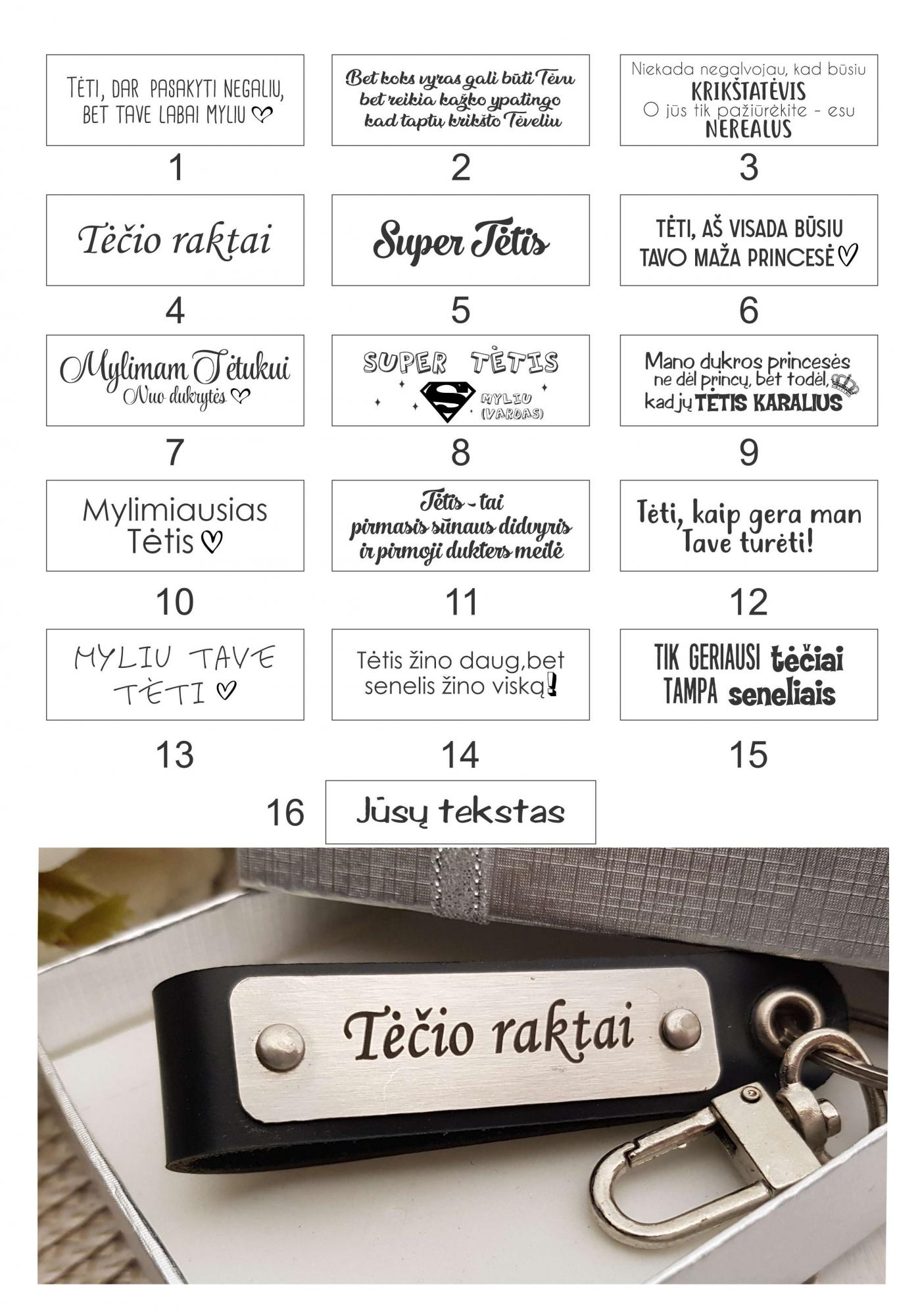 Raktų pakabukas - tėčio raktai