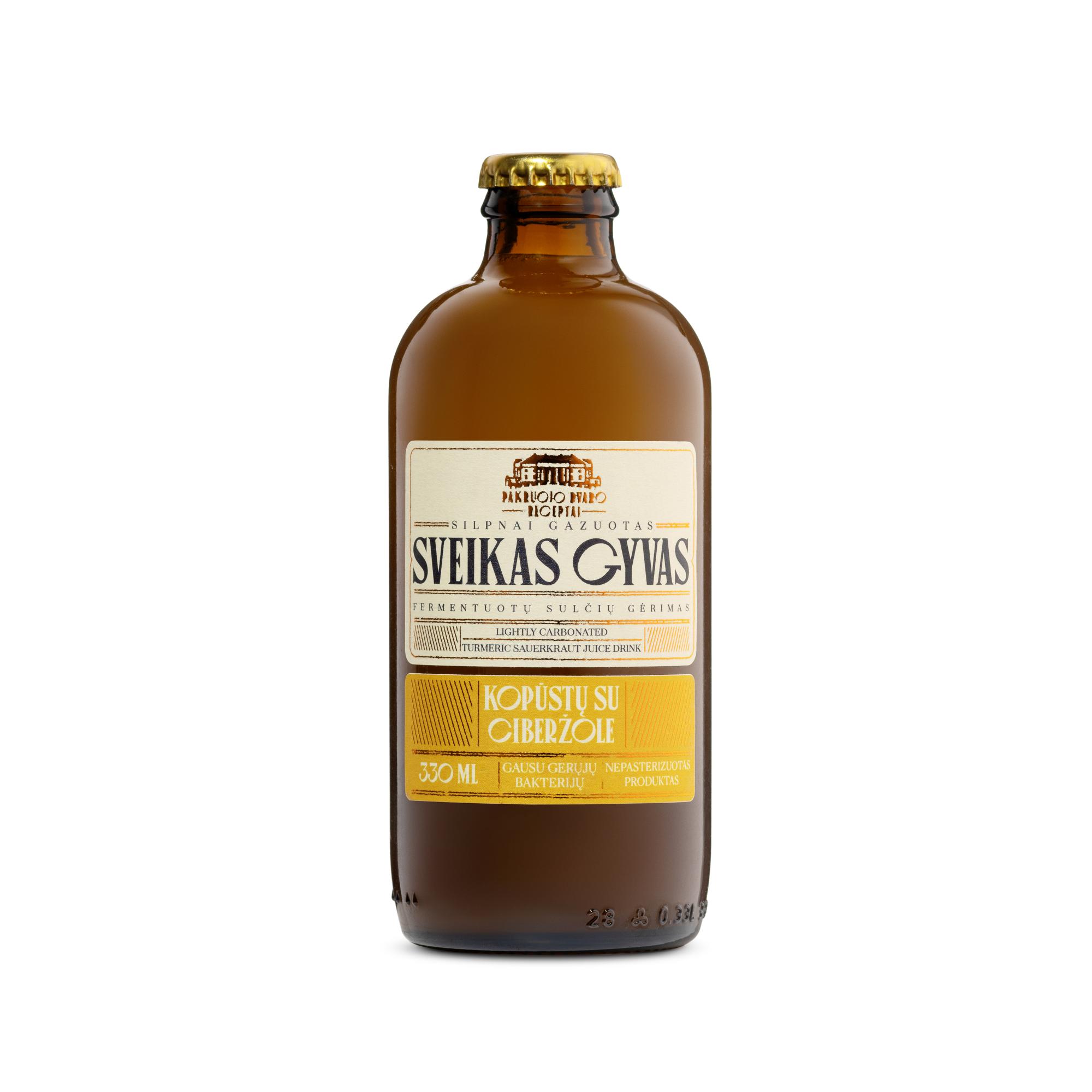 Fermentuotas kopūstų ir ciberžolės gėrimas „Sveikas gyvas”