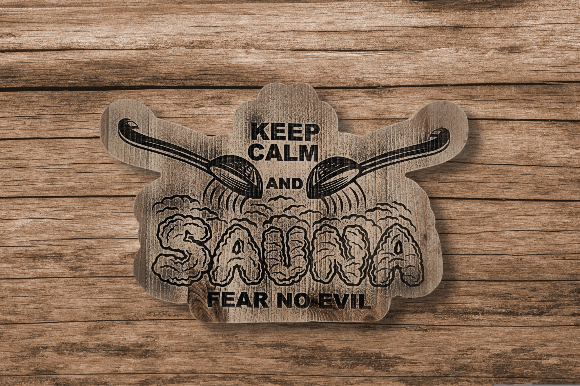 Pirties lentelė KEEP CALM AND FEAR NO EVIL
