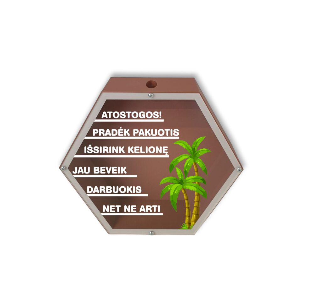 3D Taupyklė šešiakampė „Atostogos“