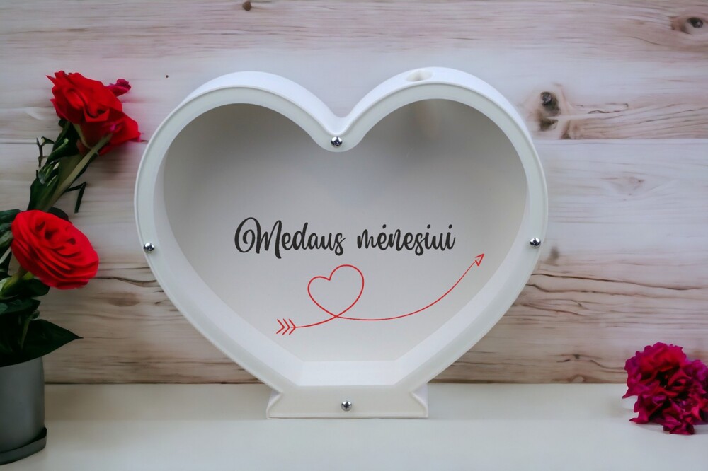 3D Taupyklė širdis „Medaus mėnesiui“