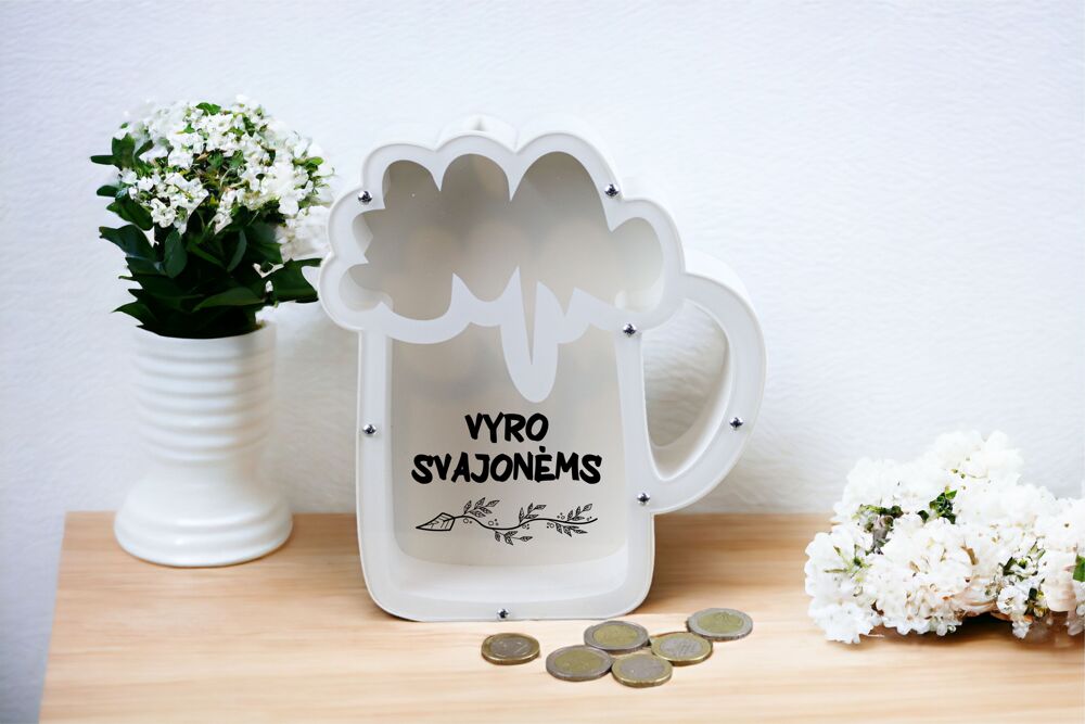 3D Taupyklė bokalas „Vyro svajonėms“