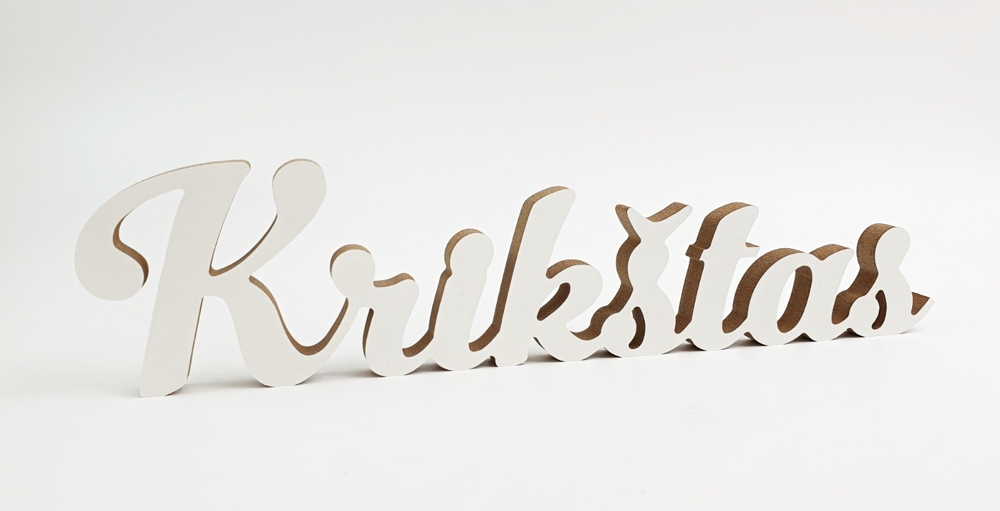Pastatomas žodis „Krikštas“