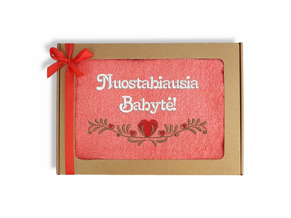 Siuvinėtas rankšluostis „Nuostabiausia Babytė“