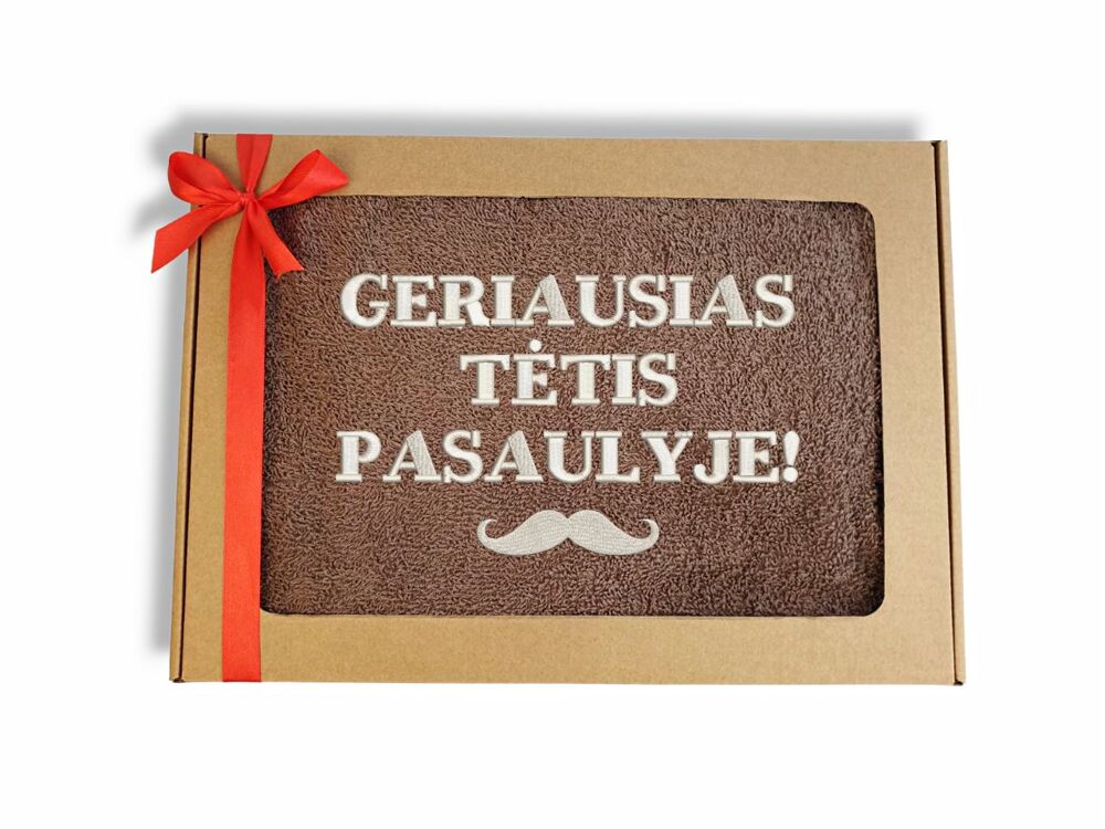 Siuvinėtas rankšluostis „Geriausias Tėtis pasaulyje“