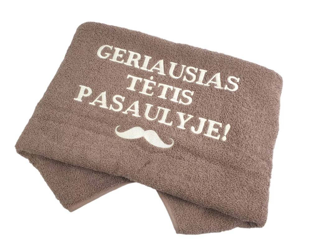 Siuvinėtas rankšluostis „Geriausias Tėtis pasaulyje“