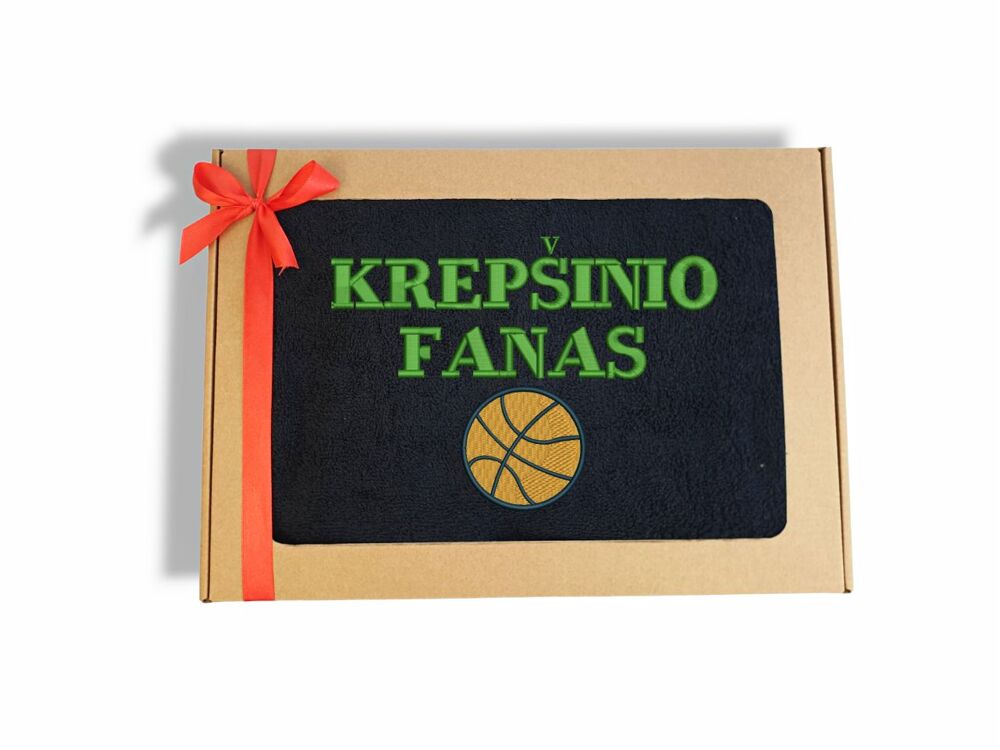 Siuvinėtas rankšluostis „Krepšinio fanas“