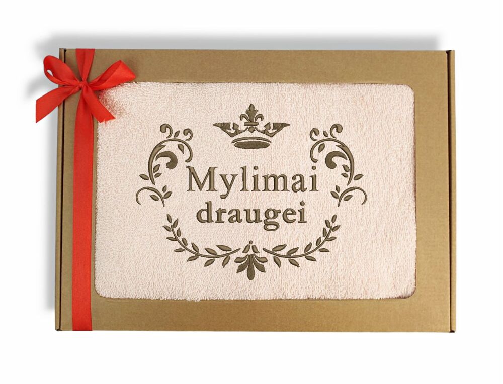 Siuvinėtas rankšluostis „Mylimai draugei“