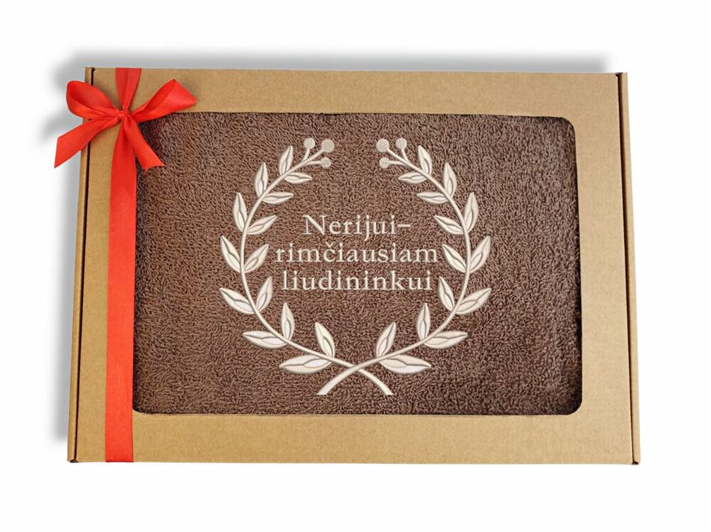 Siuvinėtas rankšluostis „Rimčiausiam liudininkui“ (Su jūsų norimu vardu)