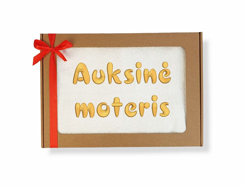 Siuvinėtas rankšluostis „Auksinė moteris“