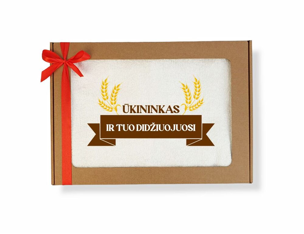 Siuvinėtas rankšluostis „Ūkininkas ir tuo didžiuojuosi“