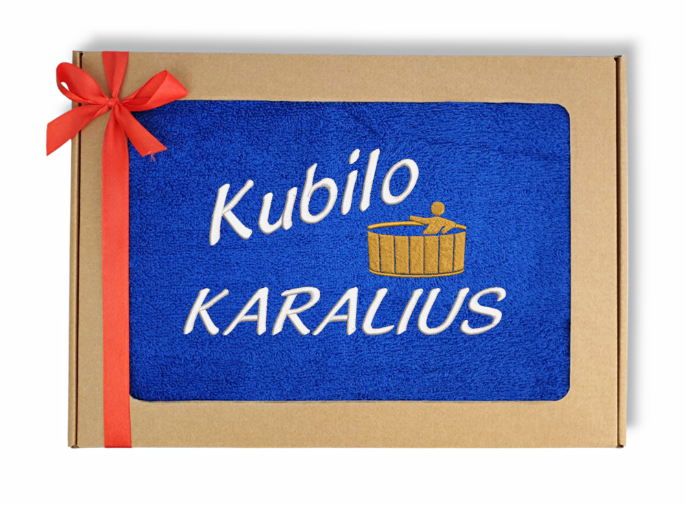 Siuvinėtas rankšluostis „Kubilo karalius“