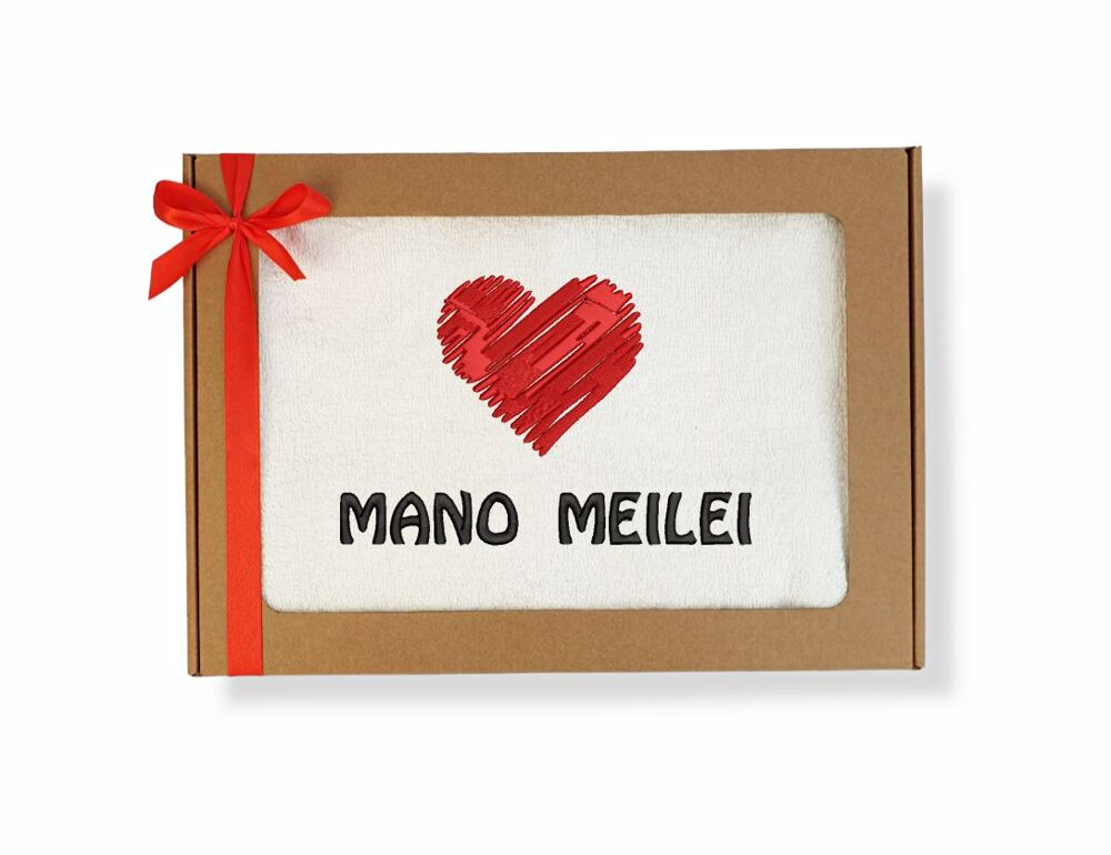 Siuvinėtas rankšluostis „Mano meilei“