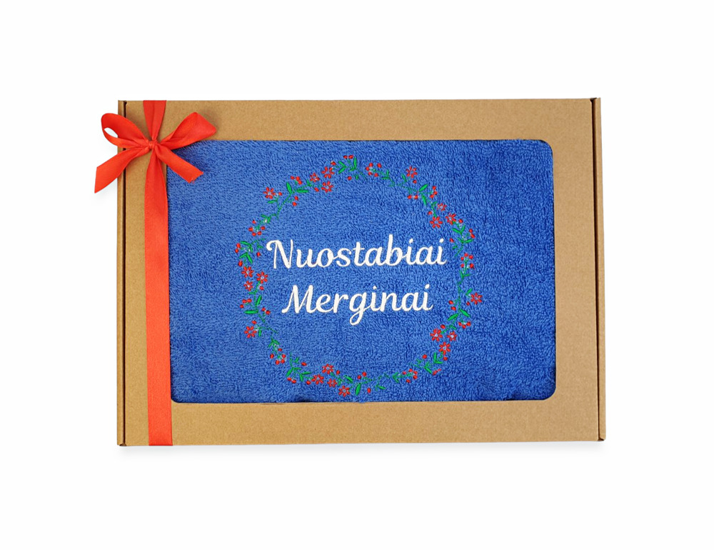 Siuvinėtas rankšluostis „Nuostabiai merginai“