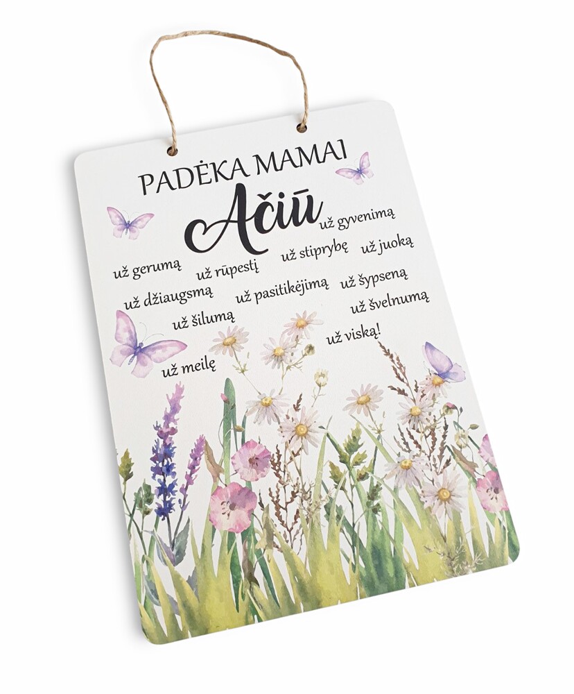 Pakabinama lentelė „Padėka Mamai“