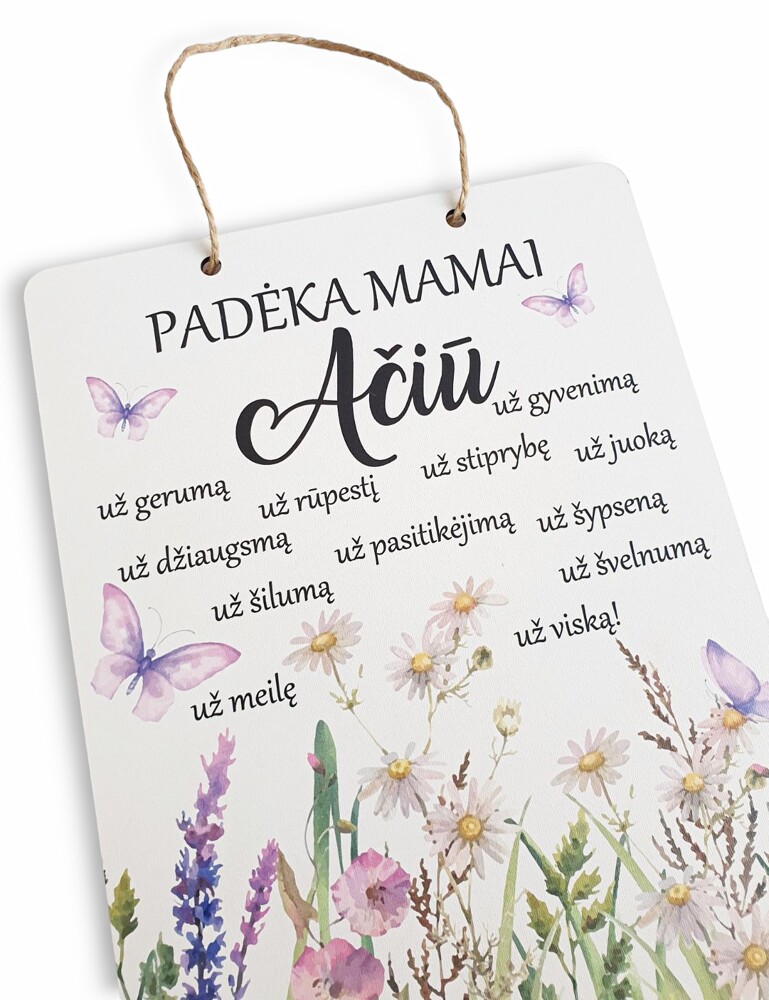 Pakabinama lentelė „Padėka Mamai“