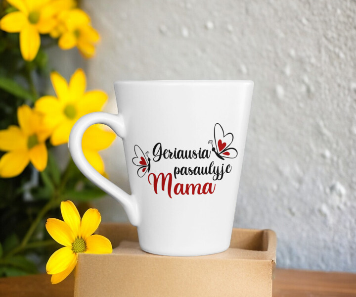 Latte puodelis „Geriausia mama pasaulyje“ 300ml