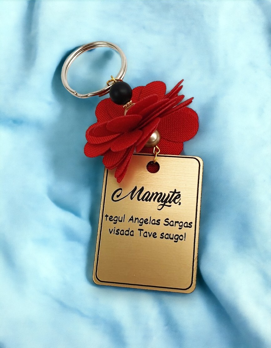 Raktų pakabukas „Mamyte, tegul angelas sargas...“