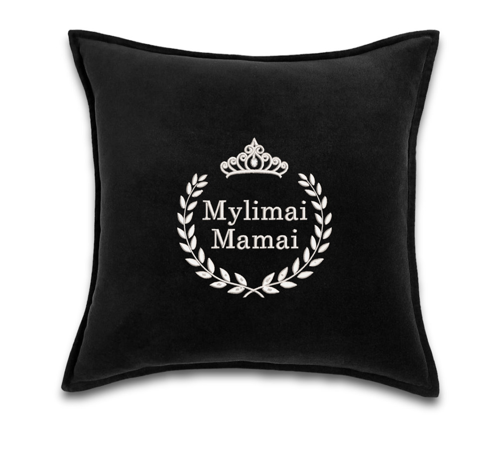 Veliūrinė pagalvė „Mylimai Mamai“
