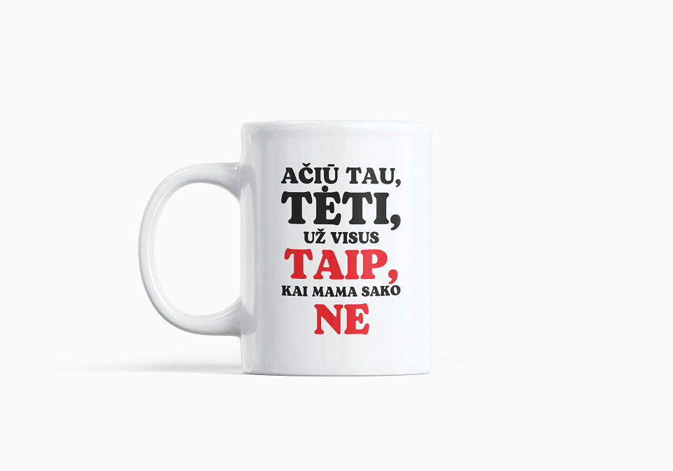 Standartinis puodelis „Ačiū tau, tėti“